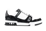 LV Trainer Low Top Sneaker Black and White Reps