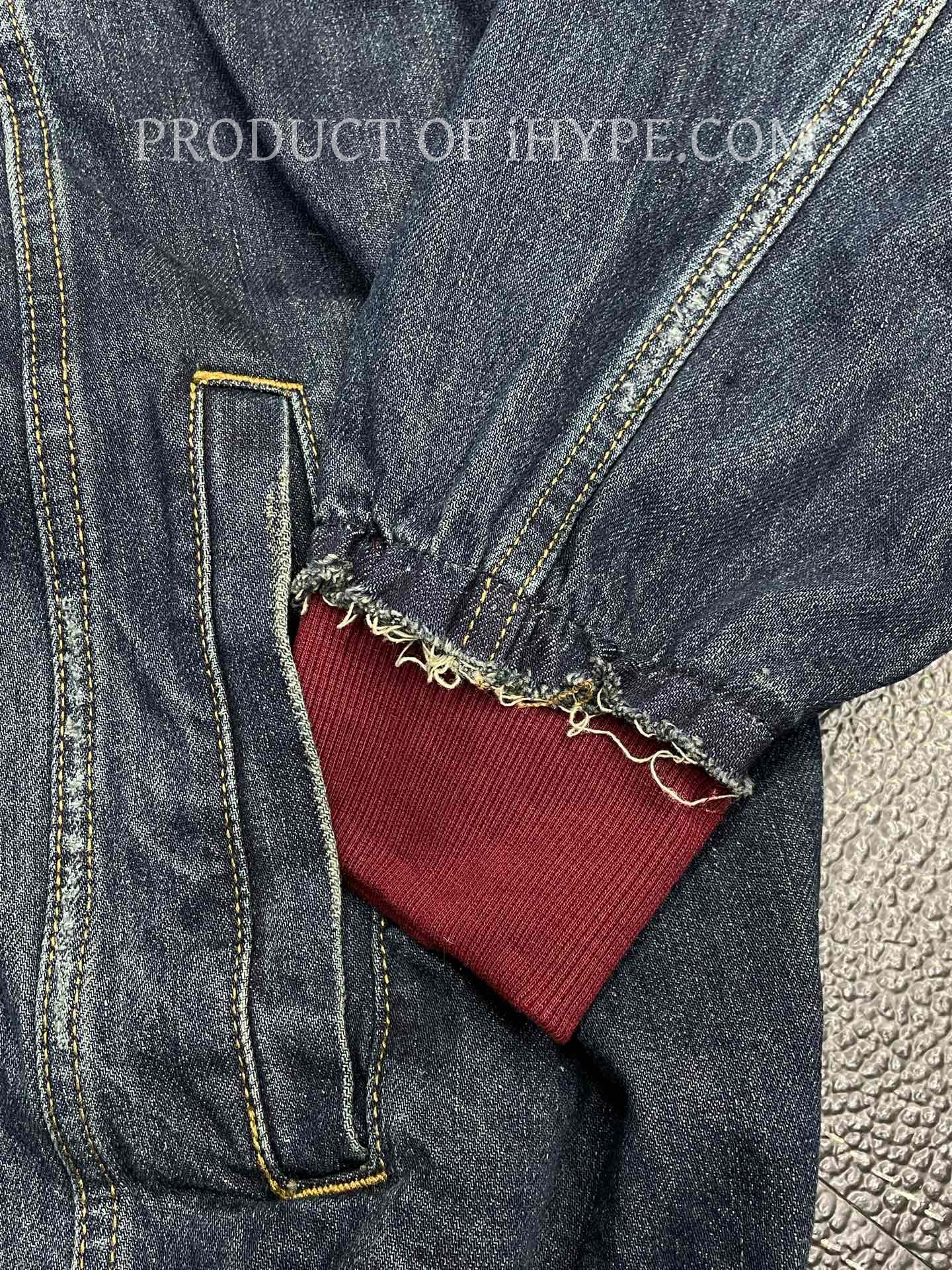 Balenciaga Men's Patched Denim Jacket in Blue (10)