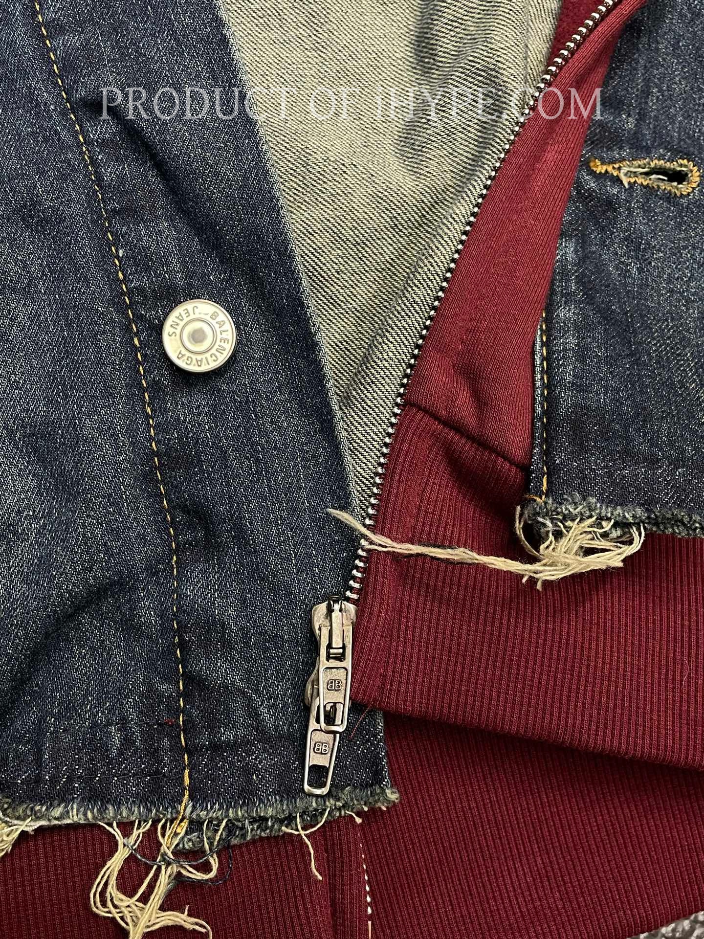 Balenciaga Men's Patched Denim Jacket in Blue (12)
