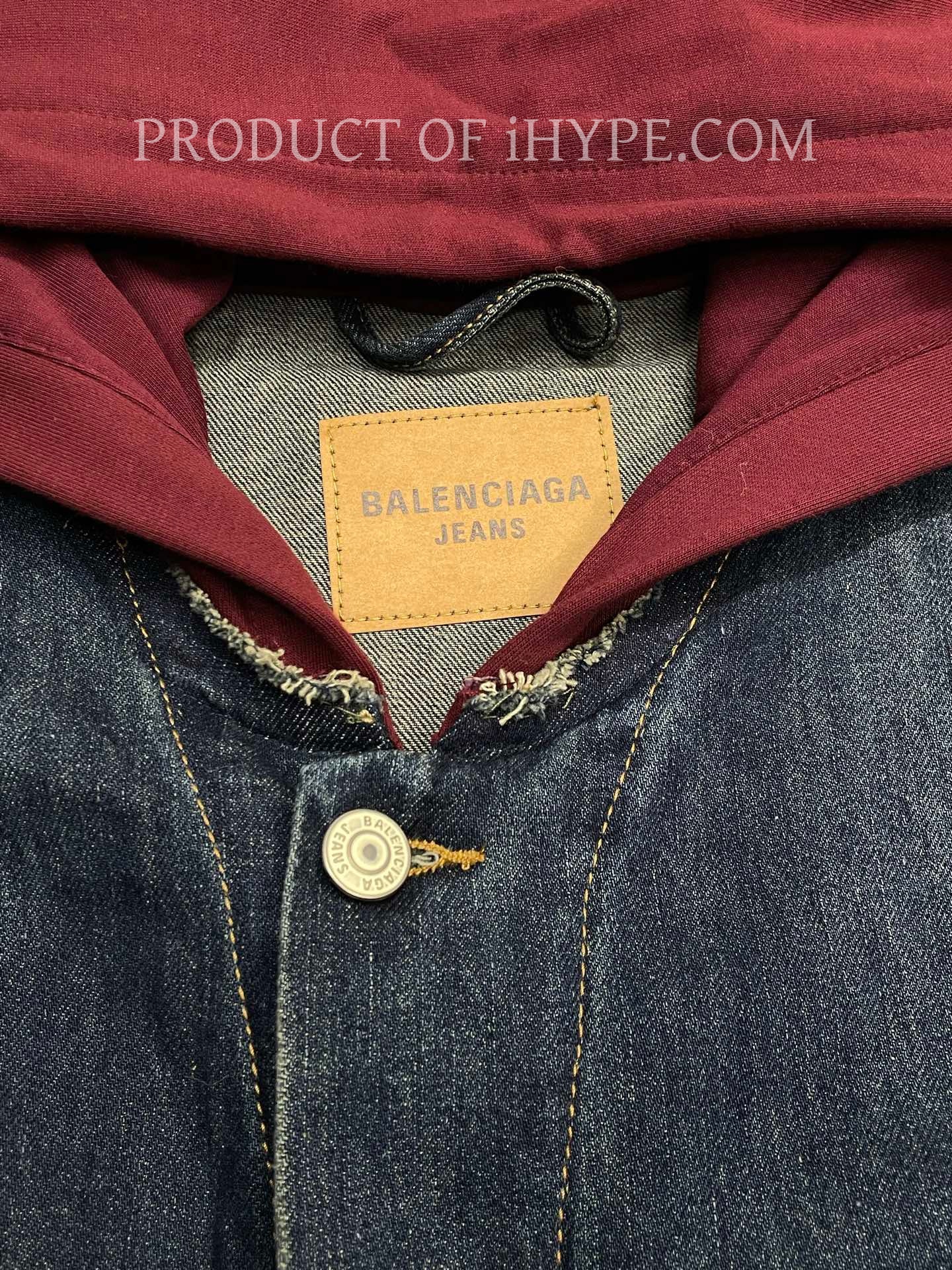 Balenciaga Men's Patched Denim Jacket in Blue (8)
