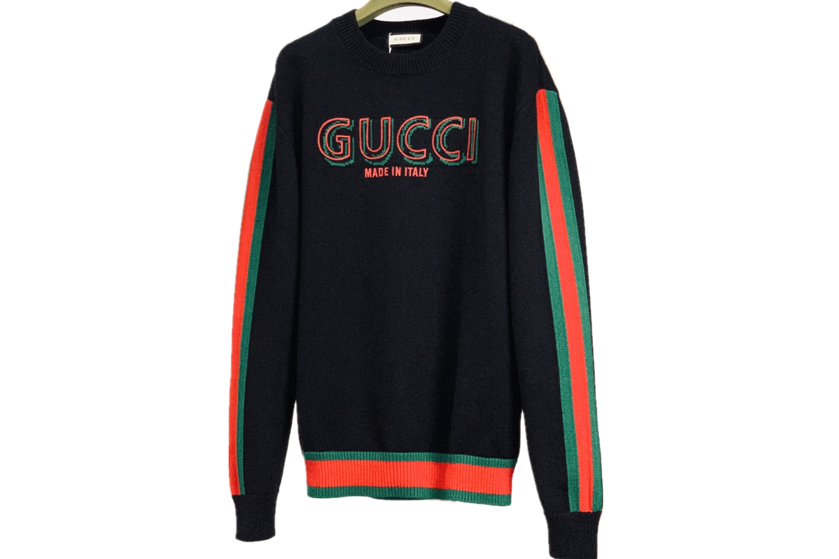 Gucci Vintage Color-Block Knit Sweater