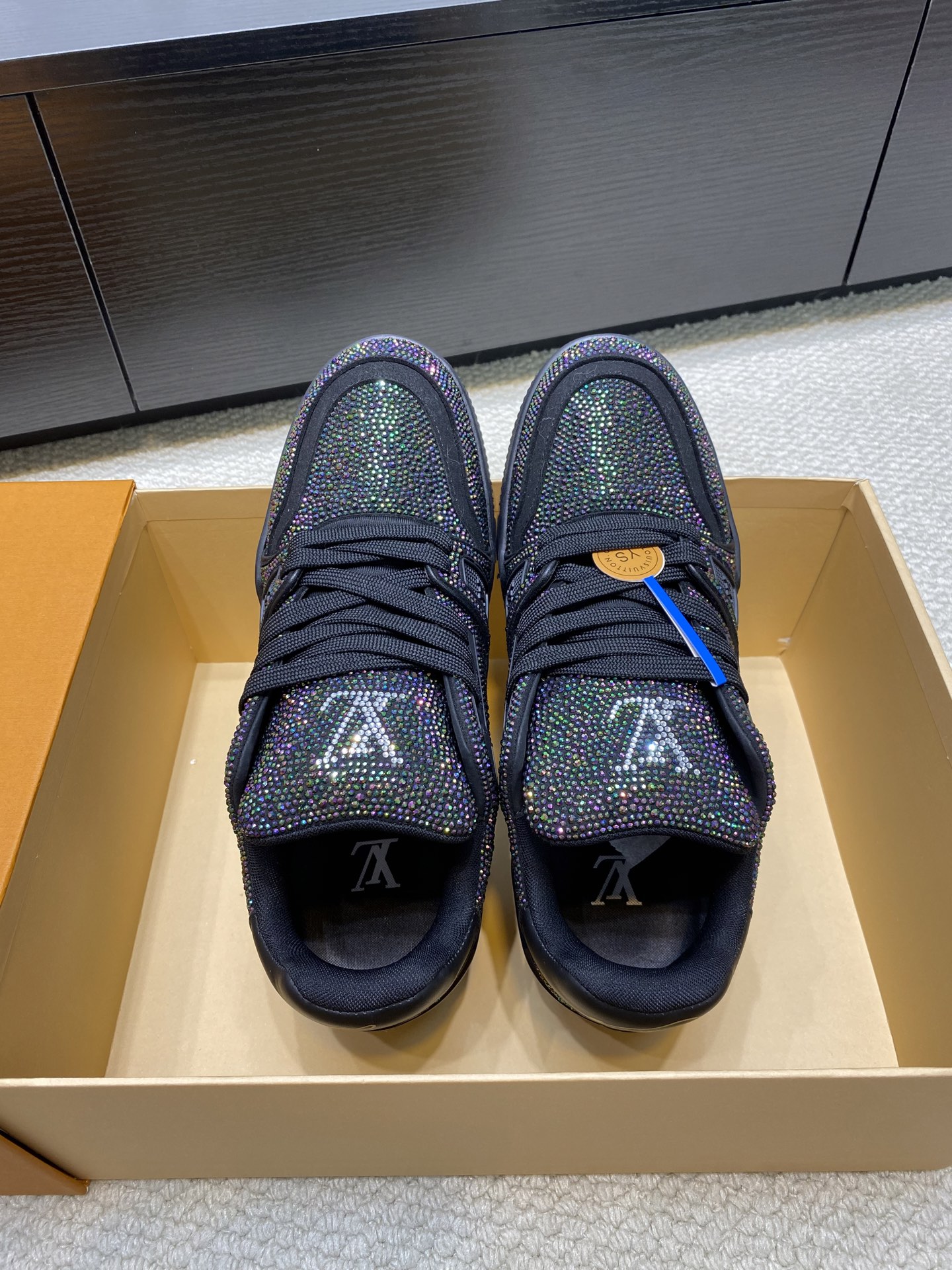 LV Trainer Black Rhinestones (6)
